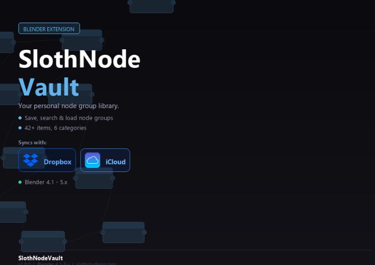 Slothnodevault — Personal Node Group Library — Your personal Blender node group library
